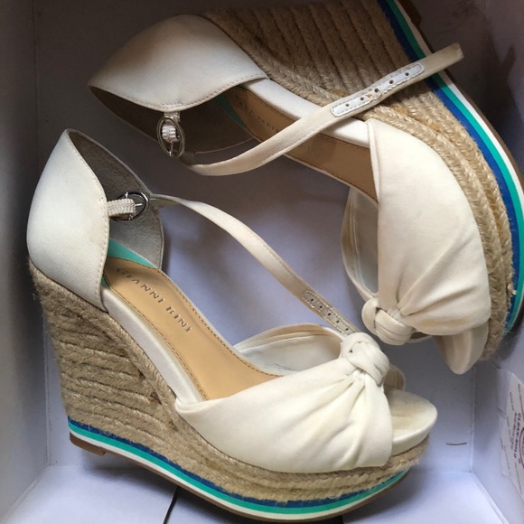 Gianni Bini White Espadrilles Wedges - Picture 2 of 8